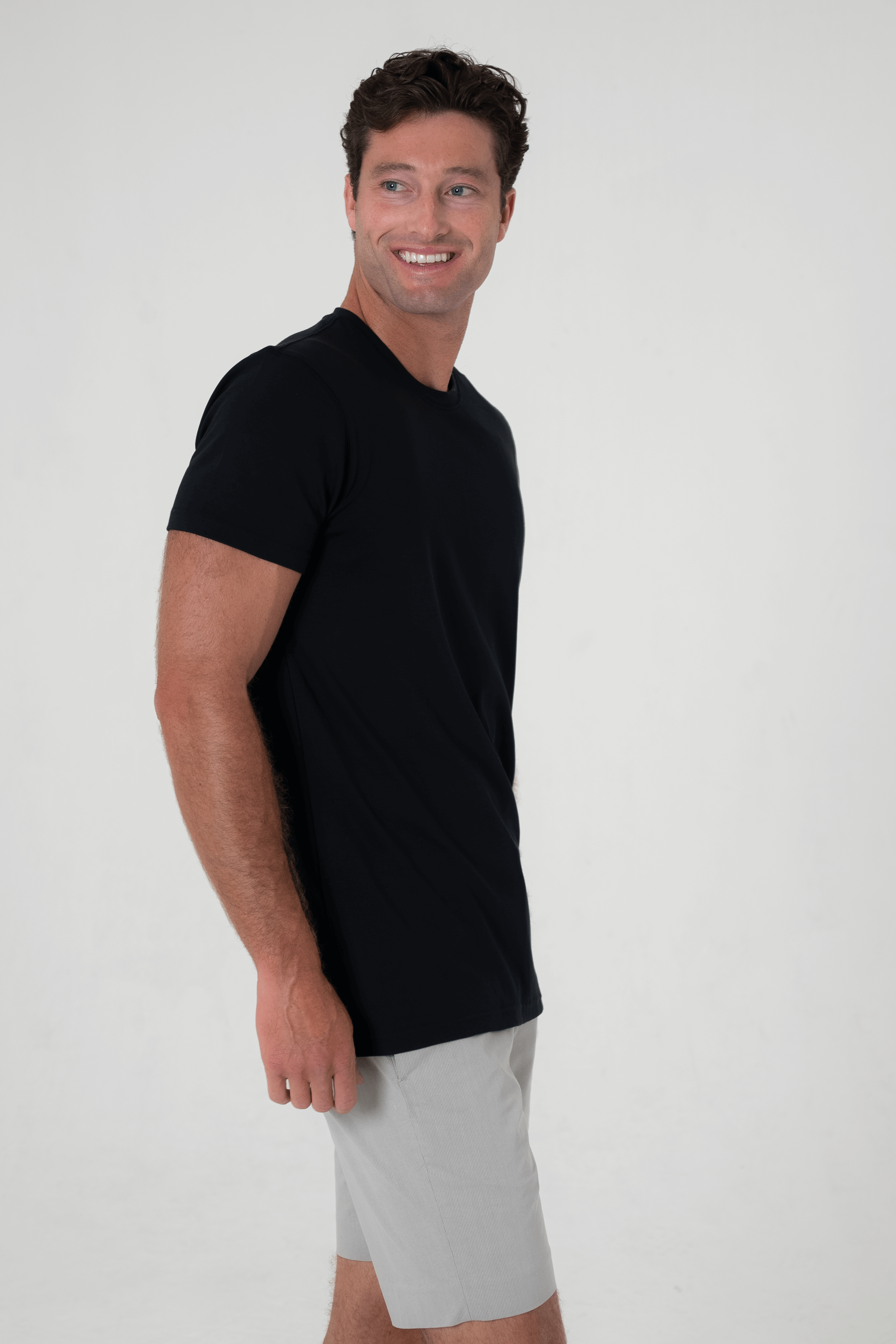 luxury Supima cotton long torso tee for tall men