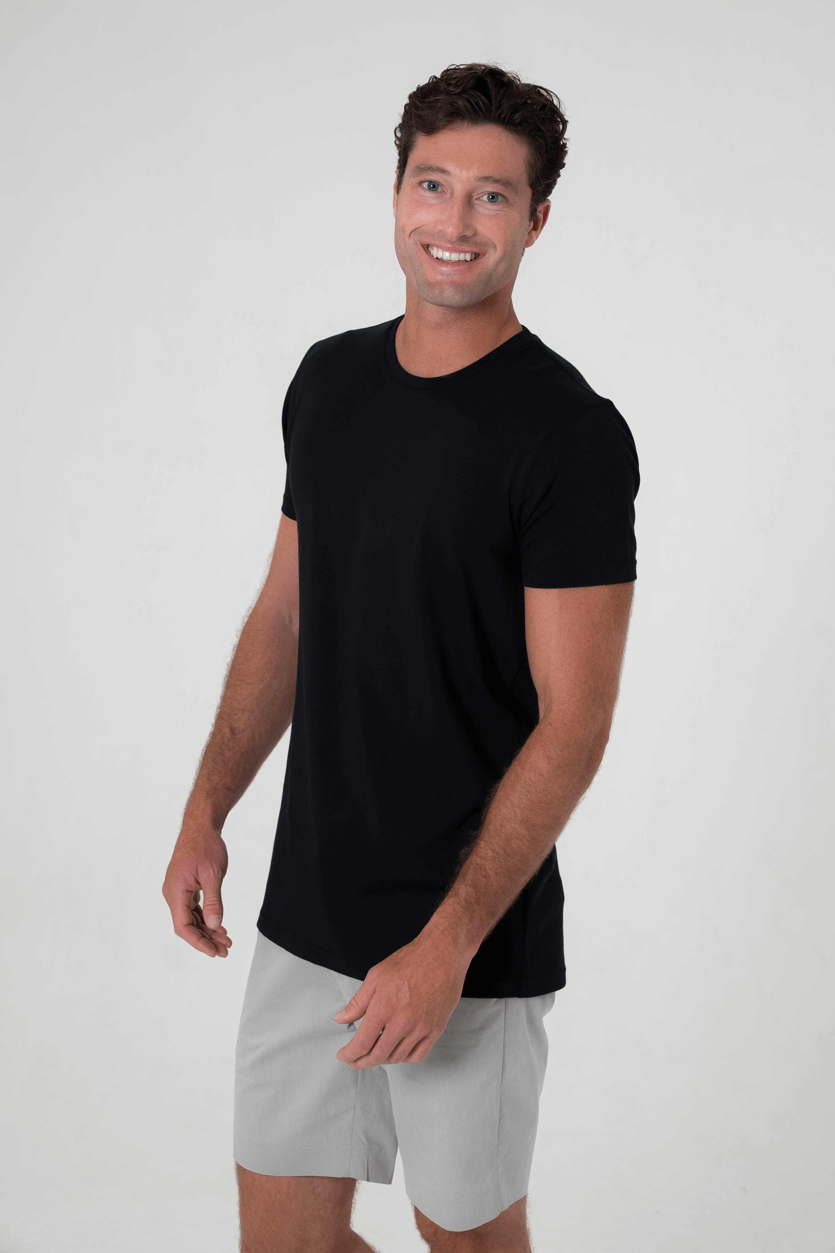 Supima cotton breathable long torso tee for tall men